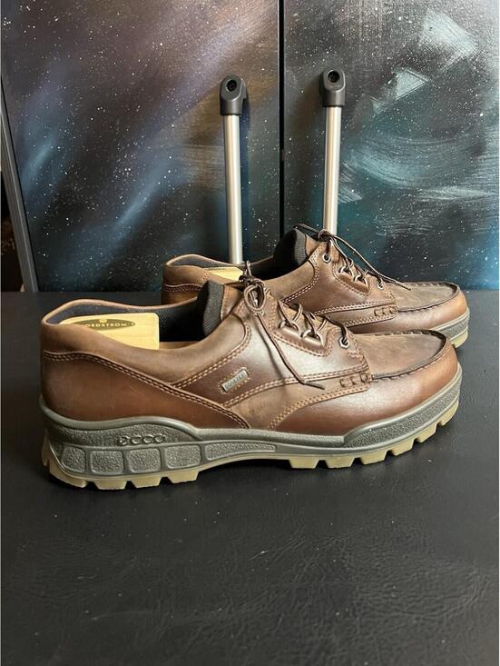 ECCO Mens 13 EU 47 Track 25 Low GoreTex Rugged Leather Boots Shoes Brown NICE!